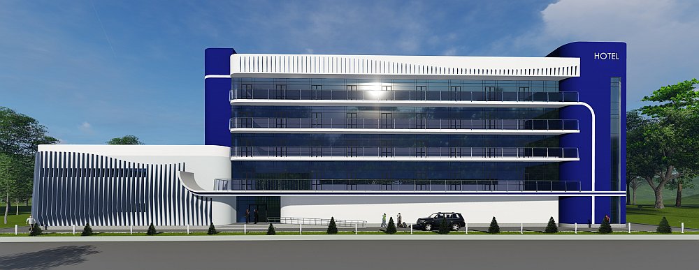 Эскизный гостиницы в г. Артем Приморского края - Проекты общественных зданий, центров и компл