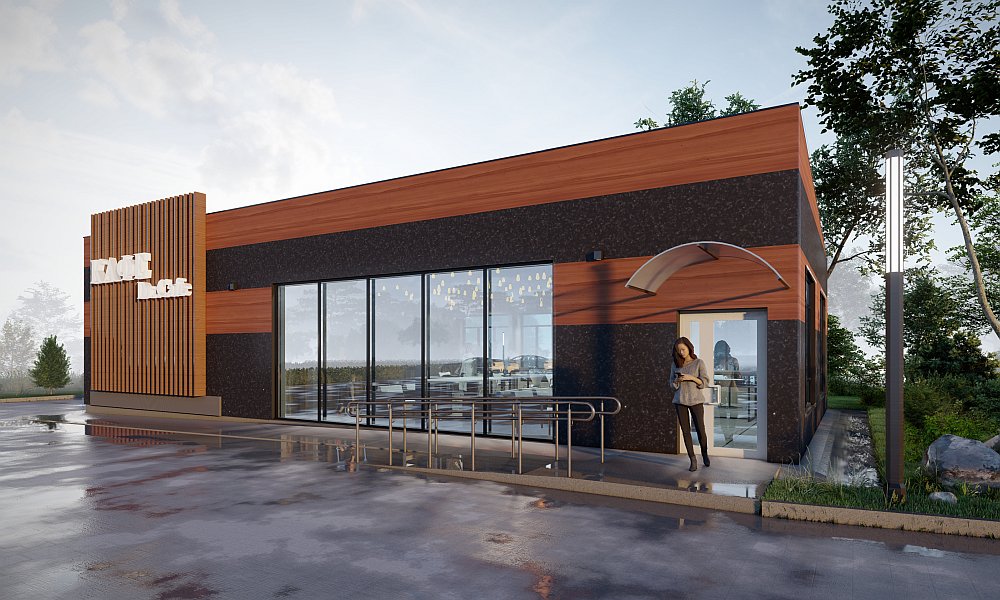 кафе. Приморский край г. Артем район ул. Донбасская - Проекты общественных зданий, центров и 